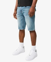True Religion Men's Straight-Fit Ricky Single Needle Flap Shorts