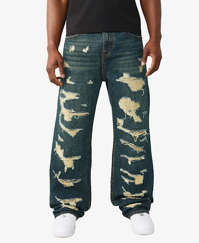True Religion Men's Regular-Fit Vinny Ultra Baggy Destroyed Jeans