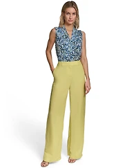Calvin Klein Women's Mid-Rise Wide-Leg Pants