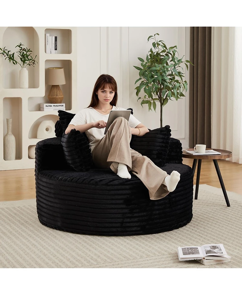 Streamdale Furniture 50"L Corduroy Sponge Sofa, No Assembly Required, Modern Sleeper Chair