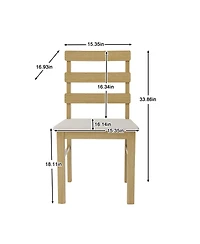 Streamdale Furniture Scandinavian Style Dining Chairs with Upholstered Seat