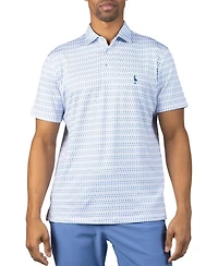 Tailorbyrd Men's Martini Glasses Printed Performance Polo