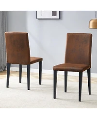 Streamdale Furniture Minimalist Tech Cloth Accent Chair with Sturdy Metal Legs