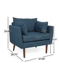 Streamdale Furniture Fabric Club Chair with Birch Wood Legs