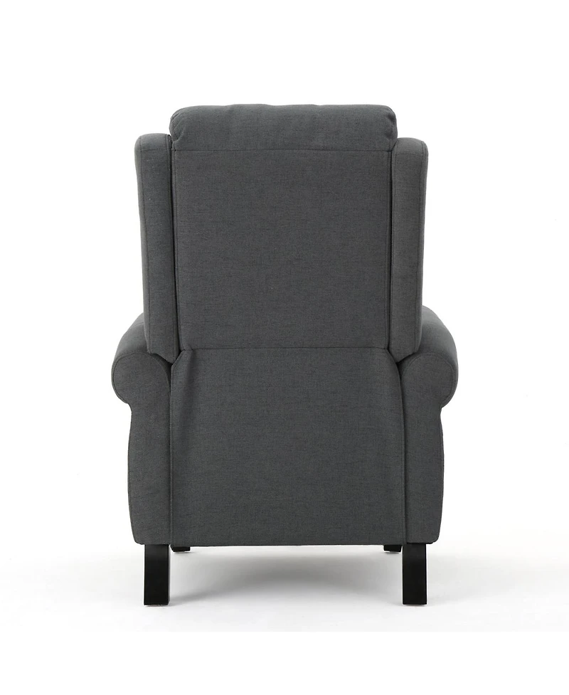 Streamdale Furniture Streamdale Cozy Charcoal Polyester Recliner with Rubber Wood Legs
