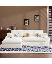 Streamdale Furniture Corduroy Compressed Sofa: Soft, Skin-Friendly