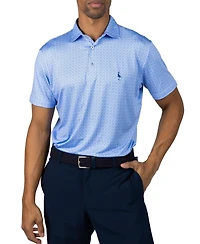 Tailorbyrd Men's Captains Wheel Printed Performance Polo