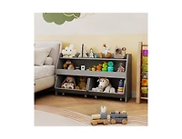 Slickblue Wooden Kids Bookcase and Toy Organizer with 2 Drawers