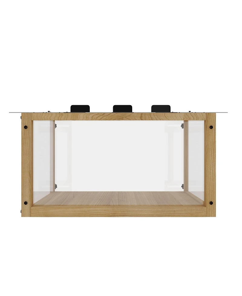 Aostirmotor Waterproof Wooden Window Cat Perch – Safe Catio Box for Indoor Cats, 24-35" Window Fit