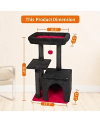 Aronkl Cat Tree Kitten Tower Indoor Condo Sisal Posts Jump Platform Activity Center Play House