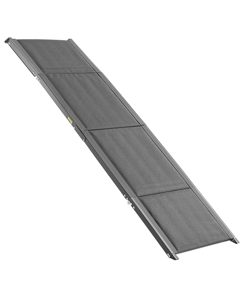 Aostirmotor 63" Extra-Long Folding Dog Ramp for Cars – Non-Slip Surface Supports up to 250 lbs, Portable Pet Ramp for SUVs & Trucks