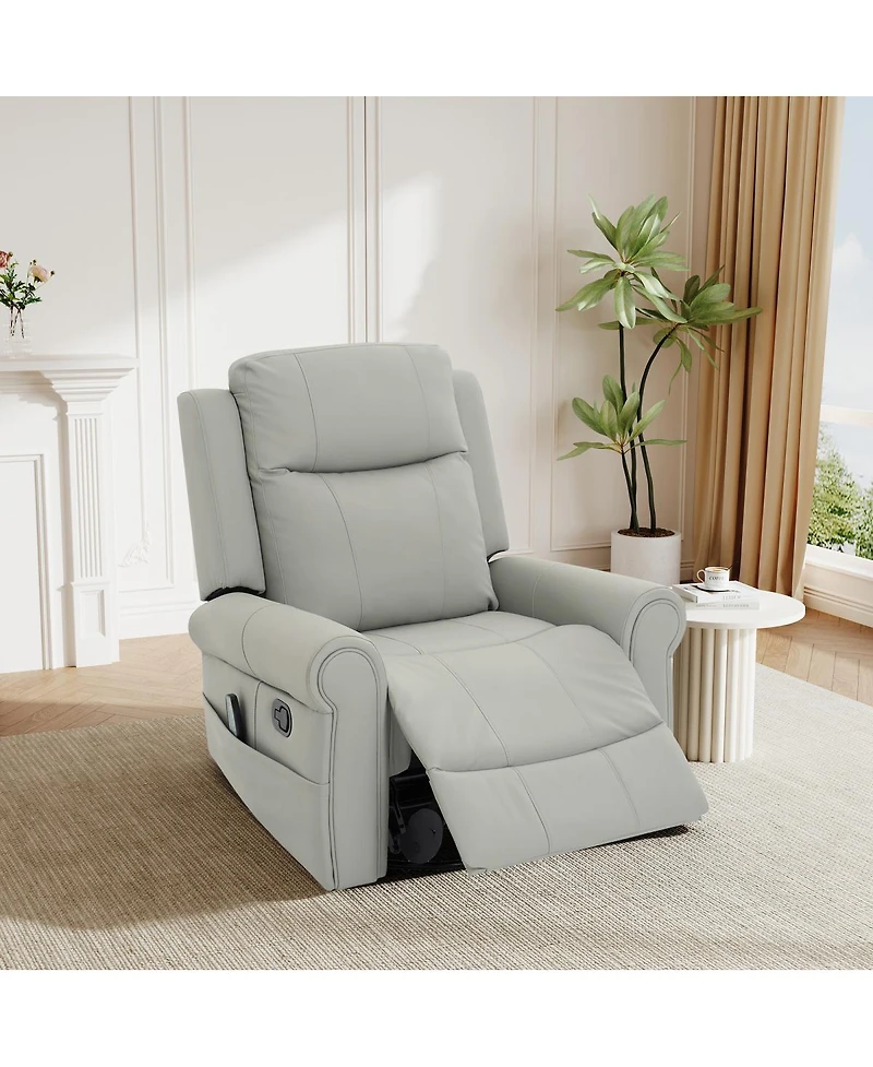 Streamdale Furniture Manual Recliner 270° Swivel Rocker Chair with Massage & Heating