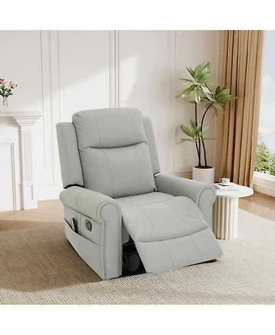 Streamdale Furniture Manual Recliner 270° Swivel Rocker Chair with Massage & Heating