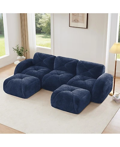 Streamdale Furniture Streamdale U-shaped Boneless Sofa, Tufted