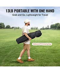 Mecale Portable Folding Camping Chair for Adults with Lumbar Support, Cup Holder and Cooler Bag