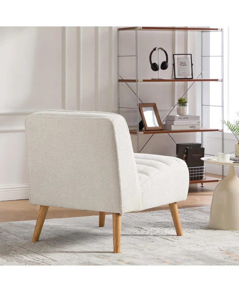 Streamdale Furniture Modern Chenille Accent Chair - Ivory