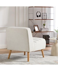 Streamdale Furniture Modern Chenille Accent Chair - Ivory