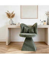 Streamdale Furniture Vanity Chair with Butterfly Back Swivel Accent Dining Makeup Stool