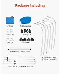 Mecale 3 Bow Boat Bimini Top 6 Ft with Aluminum Frame