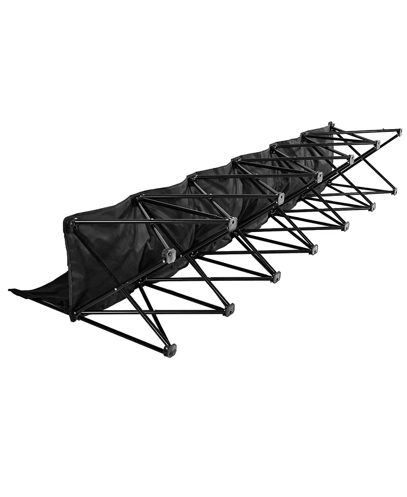 Mecale 6-Seat Portable Folding Sports Bench with Backrest and