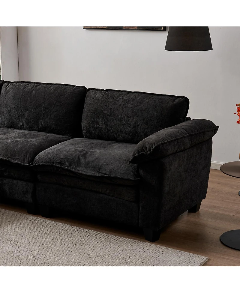 Streamdale Furniture Streamdale Living Room Furniture Big Loveseat Luxury Couch with Ottoman