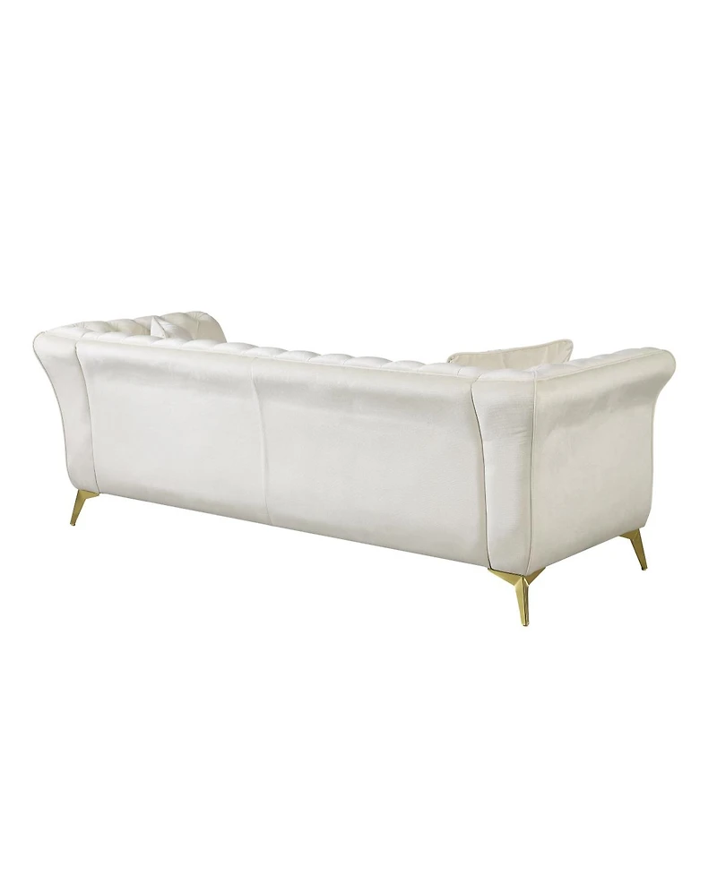 Streamdale Furniture Streamdale Chesterfield Stanford Sofa, Tufted, Wrinkled Fabric, Loverseater
