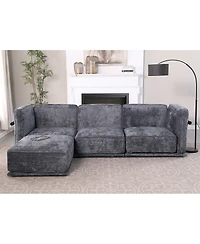 Streamdale Furniture Fashionable modular chenille sofa with iron and wood frame