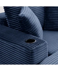 Streamdale Furniture 52.4" Boneless Chaise Lounge Indoor Oversized Cloud-Like Cozy Modular 3-in-1 Sofa Bed