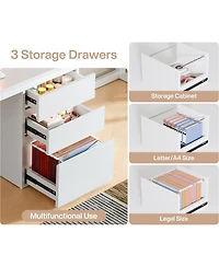 Tribesigns 78.7'' 2 Person Computer Desk with 3 Drawers, Extra Long Double Office Desk with Storage, Modern Dual Study Writing Table