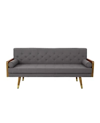 Streamdale Furniture Aidan Mid Century Modern Tufted Fabric Sofa