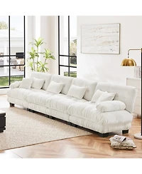 Streamdale Furniture 4-Seater Modular Chenille Sectional Sofa Couch for Living Room, Apartment, Studio, Office