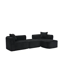 Streamdale Furniture 114" Cloud Sectional Couch, L-Shape Chaise, Modular Sofa