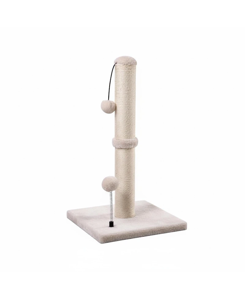 Aronkl 34" Tall Cat Scratcher Sisal Post Tree with Hanging Ball for Indoor Cats