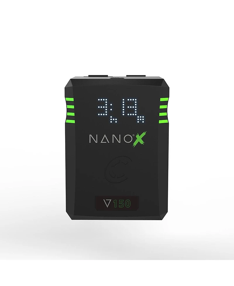 Core Swx Nanox Micro 150 150Wh 14.8V V-Mount Smart Battery, 2-Pack, Bundle with Gpm-X2S Mini Dual Travel Battery Charger