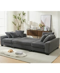 Streamdale Furniture 114" U-Shaped Sleeper Sofa Bed