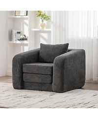 Streamdale Furniture Convertible Chenille Sofa Bed with Pillow