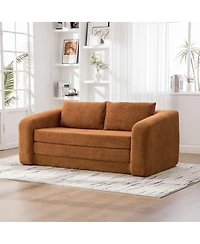 Streamdale Furniture 71" 2-in-1 Pull Out Foldable Loveseat Sofa Bed with Pillows