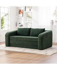 Streamdale Furniture 71" 2-in-1 Pull Out Loveseat Sofa Bed with Pillows