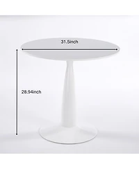 Streamdale Furniture 5pcs Dining Set, Metal Leg Table, Mid-Century Dining Table for 4-6 People