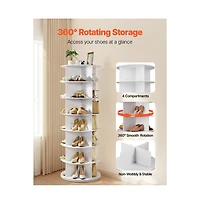 Slickblue 7-Tier Rotating Shoe Rack 360° Spinning Carousel