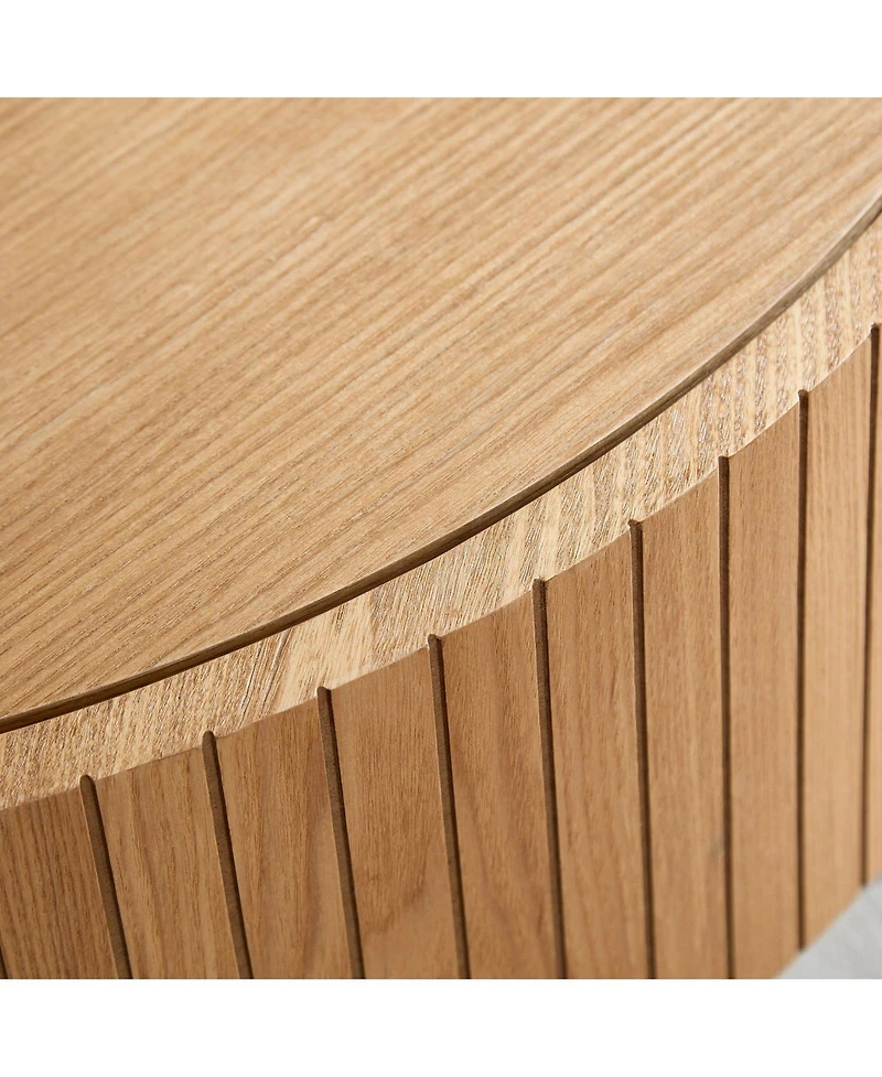 Boyel Living Round Coffee Table with Storage, Modern Accent Table with Rotating Top & Metal Legs for Living Room, Bedroom, Apartment