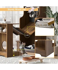 Streamdale Furniture Mid-Century Modern Cat Cabinet