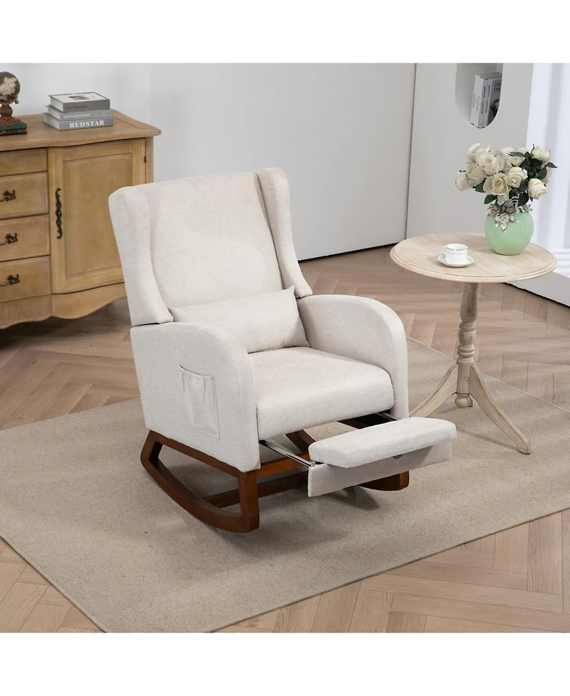 Streamdale Furniture Modern Rocking Chair with Footrest