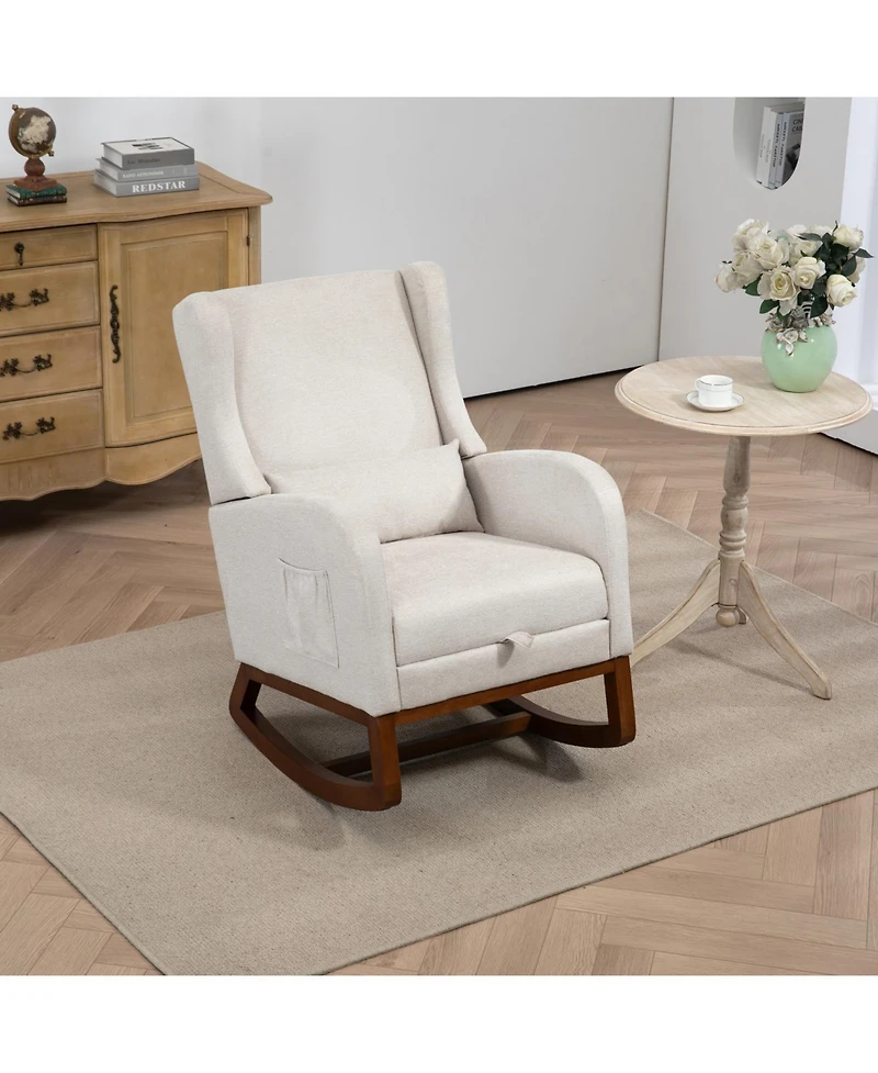 Streamdale Furniture Modern Rocking Chair with Footrest