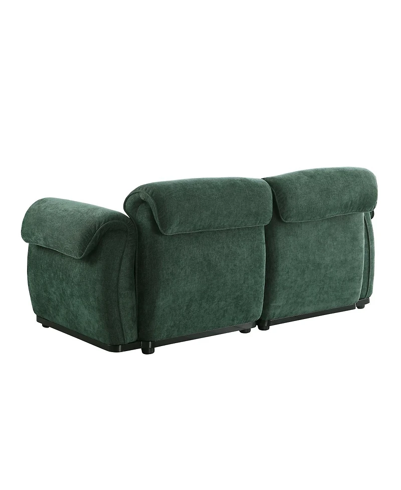 Streamdale Furniture 68.5" Modular Chenille Sofa with Iron Frame - Living Room/Bedroom
