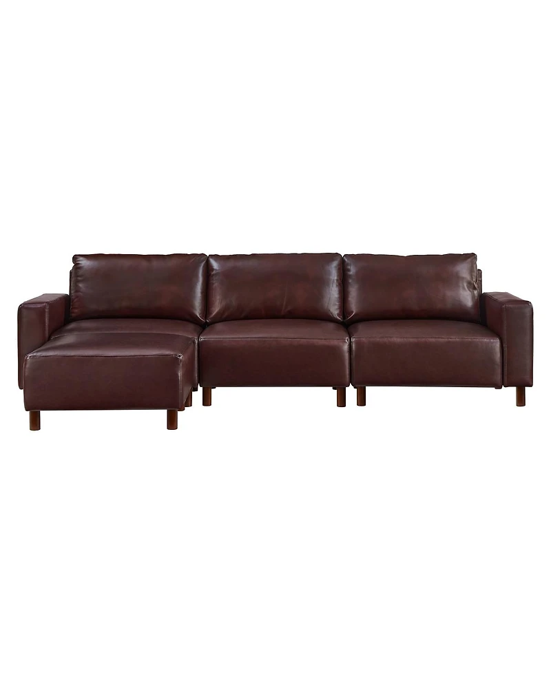 Streamdale Furniture Streamdale Modern Luxury Sectional Sofa Couch Quality Upholstery Pu Leather