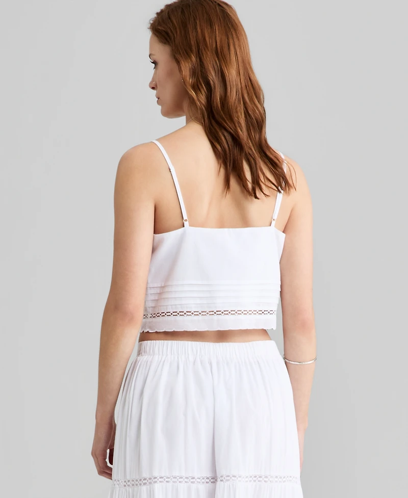 And Now This Women's Cutwork-Embroidered Pleated Top, Macy's Exclusive