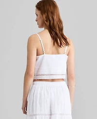 And Now This Women's Cutwork-Embroidered Pleated Top, Macy's Exclusive