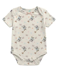 Disney Baby Girls' Minnie Print Top, Bodysuit and Shorts, 3-Piece Set
