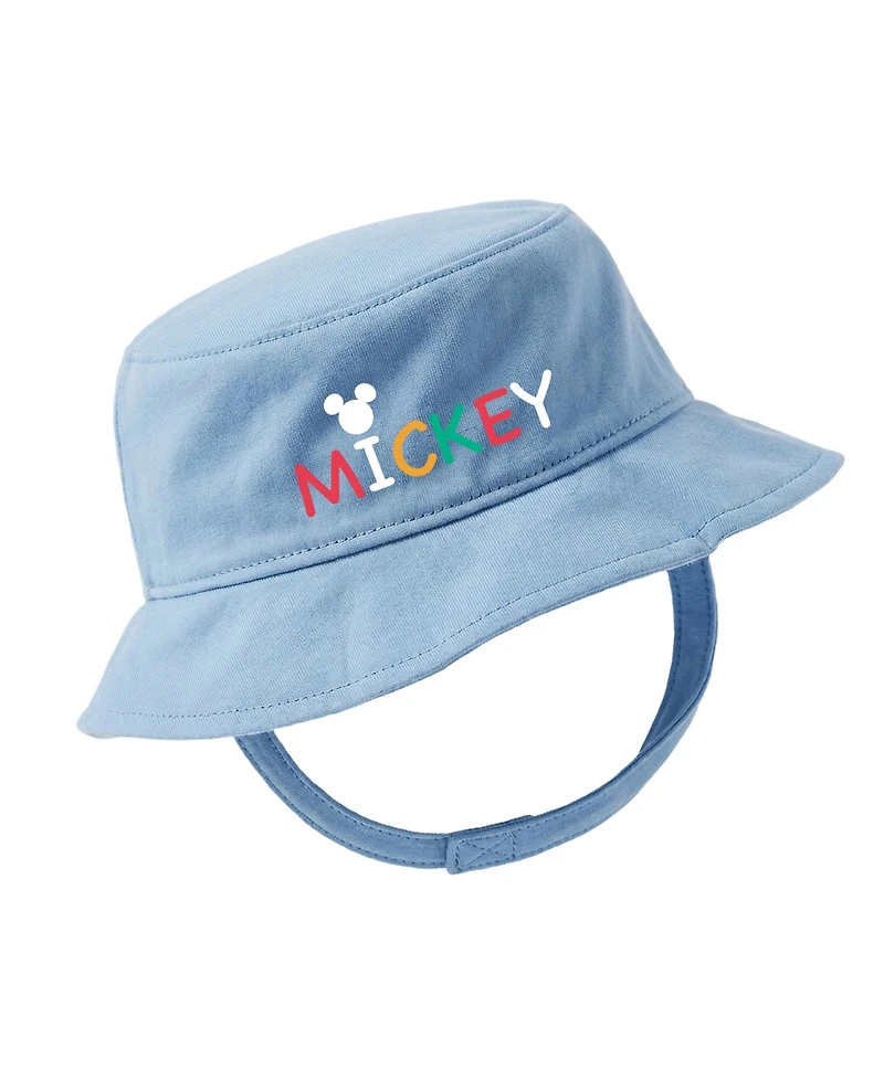 Disney Baby Boys' Mickey Print Romper and Hat, 2-Piece Set